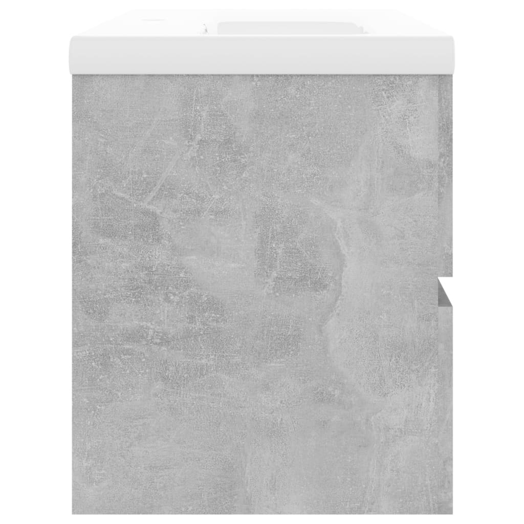 vidaXL Szafka z wbudowaną umywalką, szarość betonu, płyta wiórowa