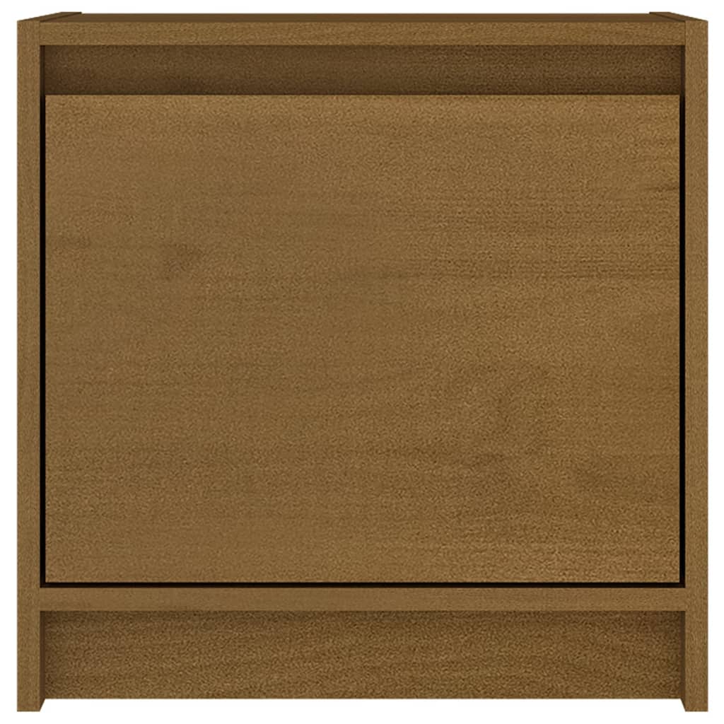 vidaXL Szafka nocna, miodowy brąz, 40x30,5x40 cm, lite drewno sosnowe