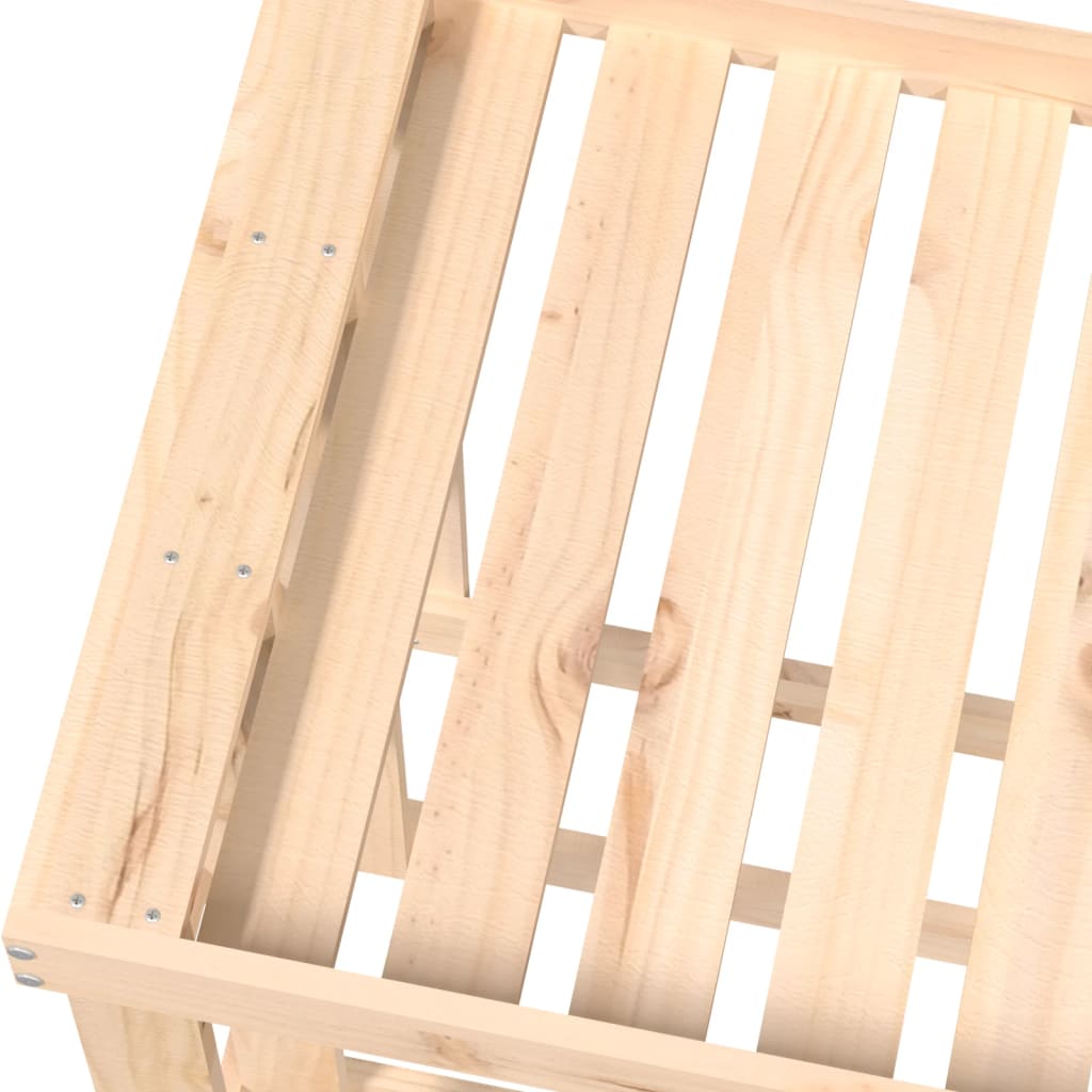 vidaXL Zewnętrzny stojak na drewno, 108x52x74 cm, lita sosna