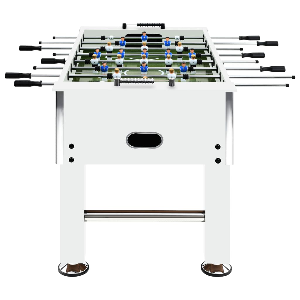 vidaXL Stół do gry w piłkarzyki, stal, 60 kg, 140x74,5x87,5 cm, biały