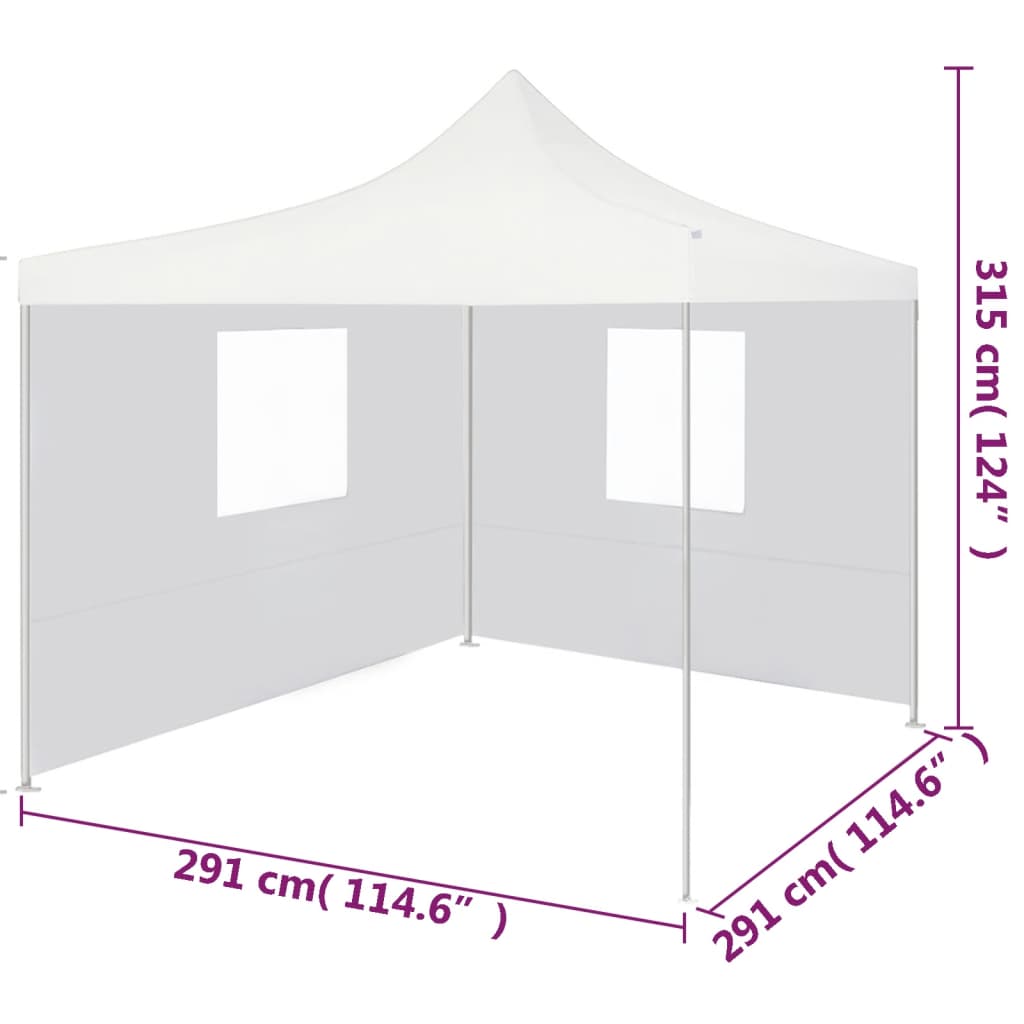 vidaXL Profesjonalny, składany namiot imprezowy, 2 ściany, 3x3 m, stal