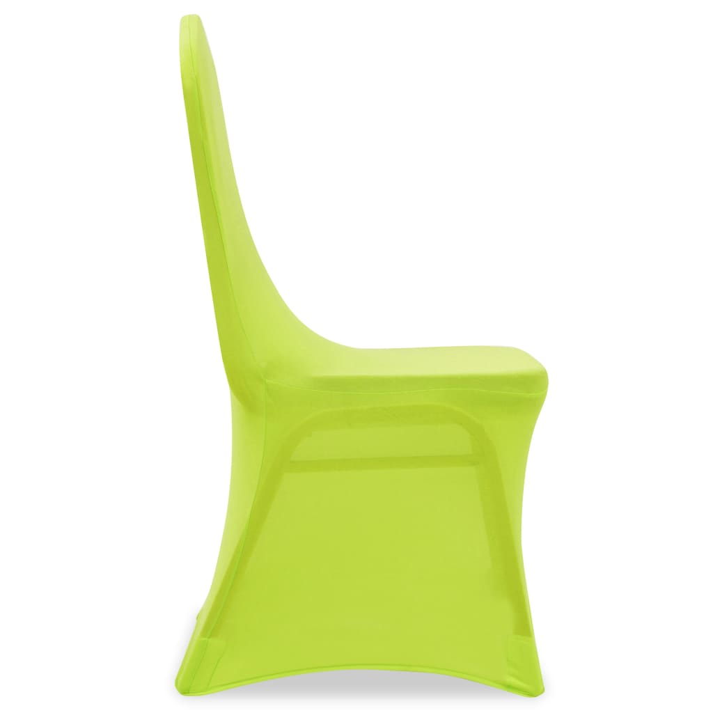 vidaXL Elastyczne pokrowce na krzesło zielone 4 szt.