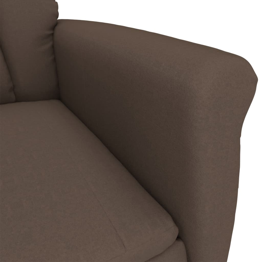 vidaXL Elektryczny fotel masujący, brązowy, sztuczny zamsz