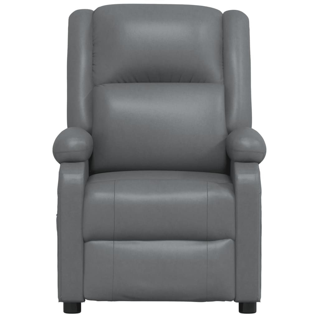 vidaXL Elektryczny fotel rozkładany, antracytowy, obity sztuczną skórą