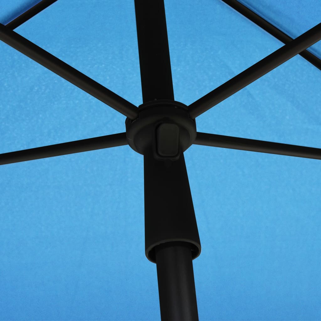 vidaXL Parasol ogrodowy na słupku, 210x140 cm, lazurowy