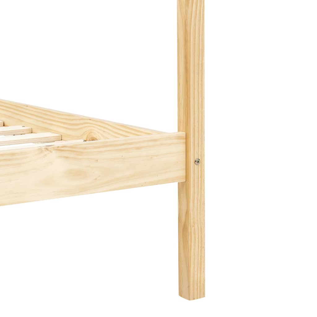 vidaXL Rama łóżka z baldachimem, lite drewno sosnowe, 100 x 200 cm