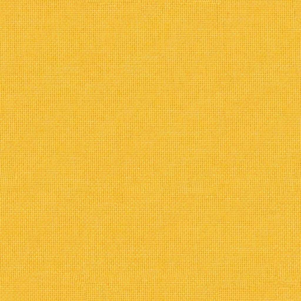 vidaXL Podnóżek, musztardowy żółty, 60x60x36 cm, tkanina i ekoskóra