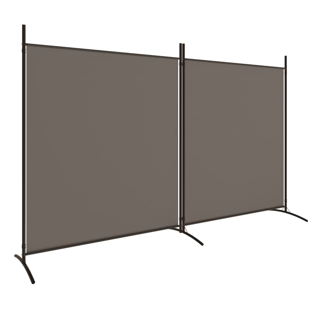 vidaXL Parawan 2-panelowy, antracytowy, 348 x 180 cm, tkanina