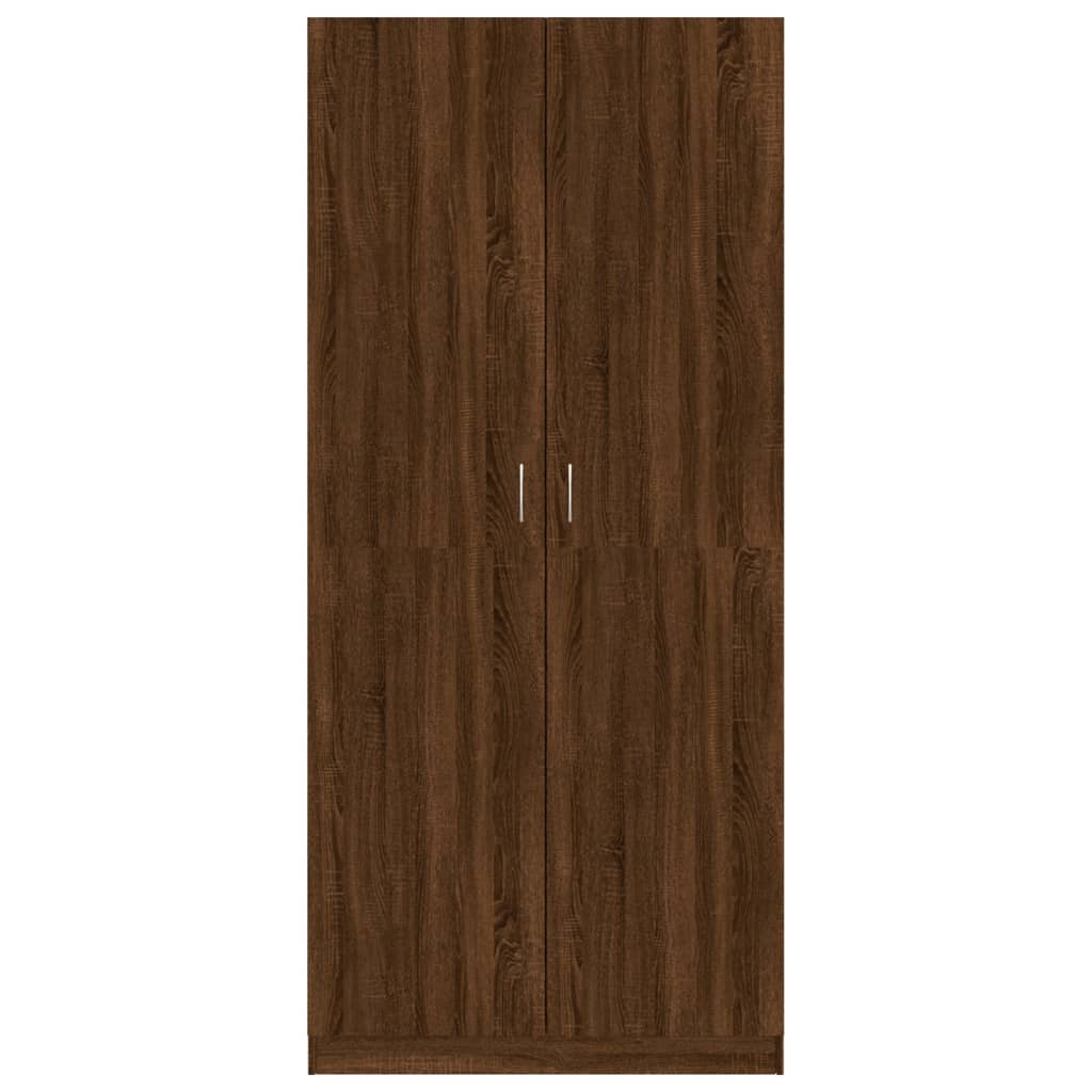 vidaXL Szafa, brązowy dąb, 90x52x200 cm, materiał drewnopochodny