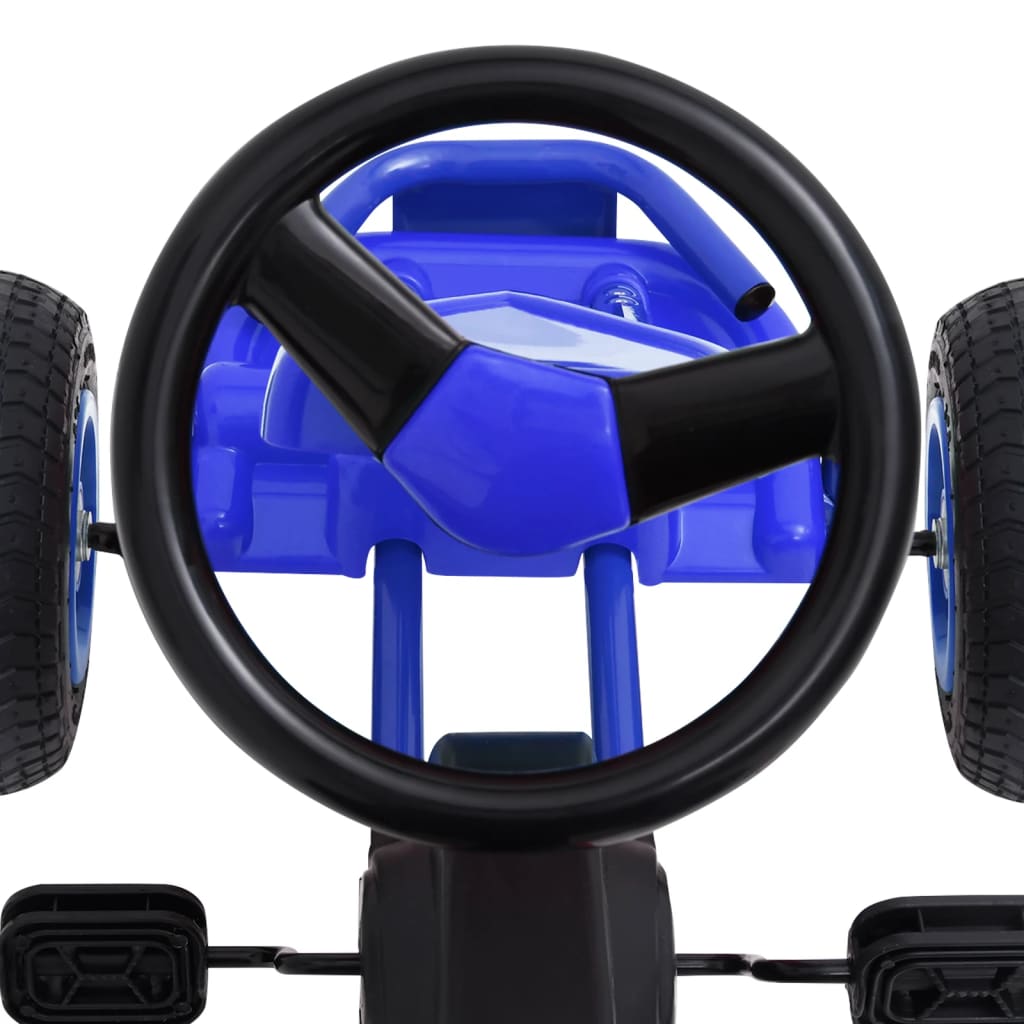vidaXL Gokart na pedały, z oponami pneumatycznymi, niebieski