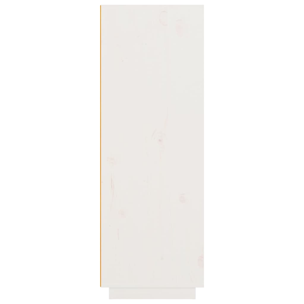 vidaXL Wysoka szafka, biała, 89x40x116,5 cm, lite drewno sosnowe