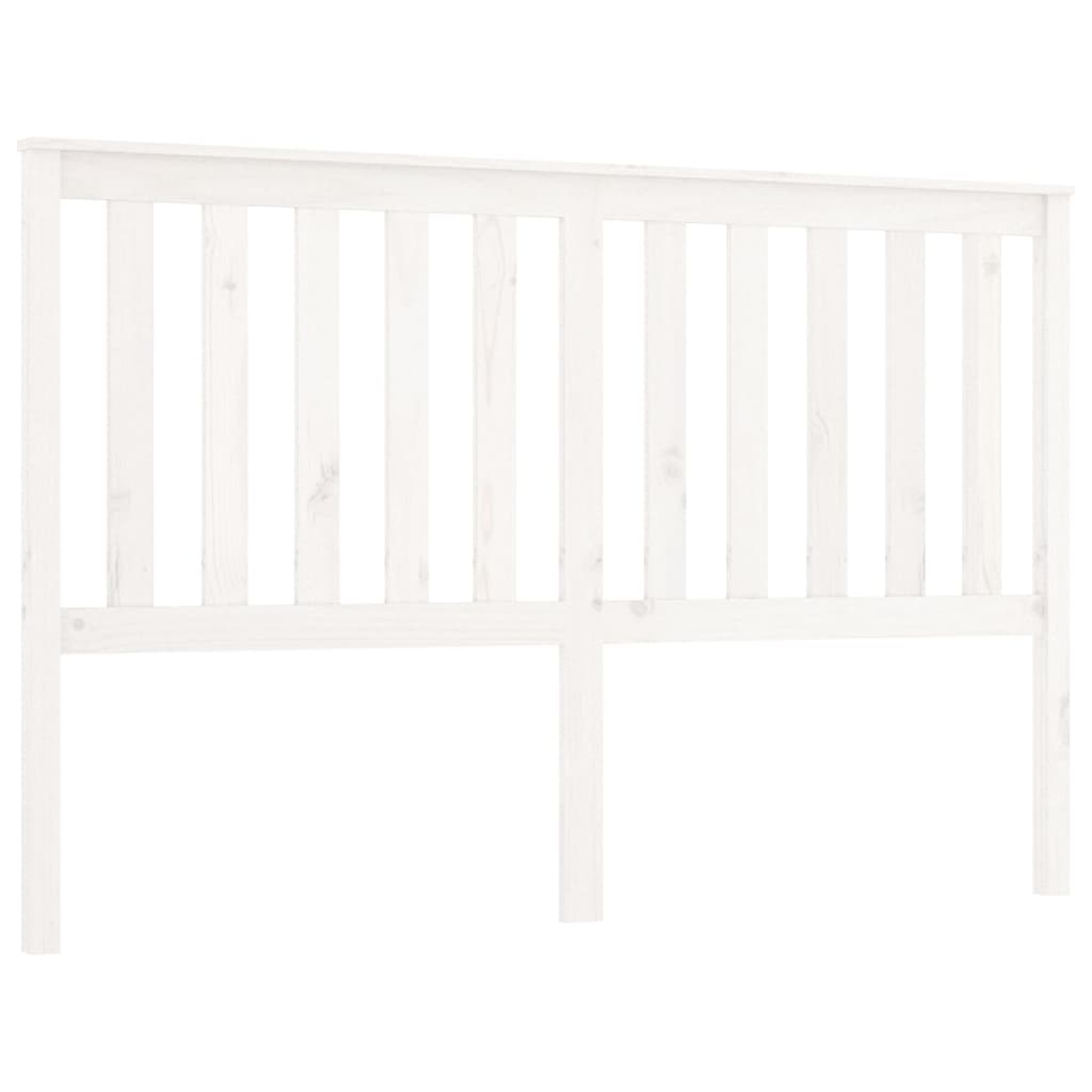 vidaXL Wezgłowie łóżka, białe, 166x6x101 cm, lite drewno sosnowe