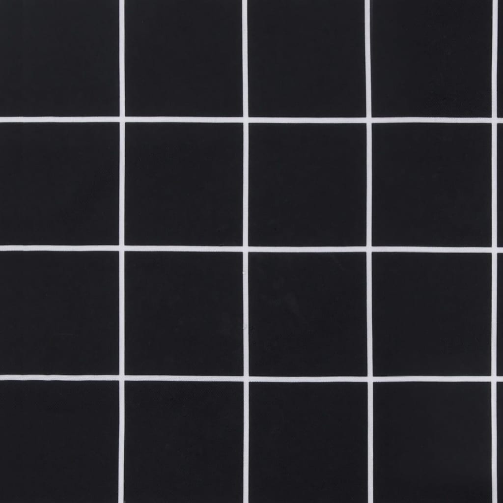 vidaXL Poduszka na paletę, czarna w kratę, 50x40x12 cm, tkanina