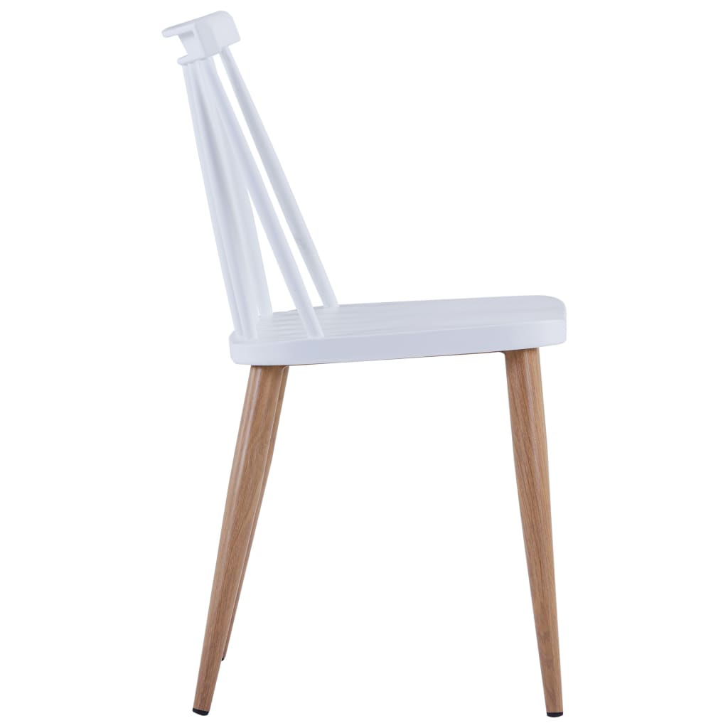 vidaXL Krzesła jadalniane, 2 szt., białe, plastik