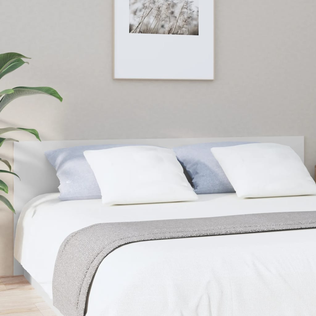 vidaXL Wezgłowie łóżka, białe, 200x1,5x80 cm, materiał drewnopochodny