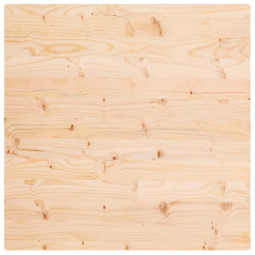 vidaXL Blat stołu, 80x80x2,5 cm, lite drewno sosnowe, kwadratowy