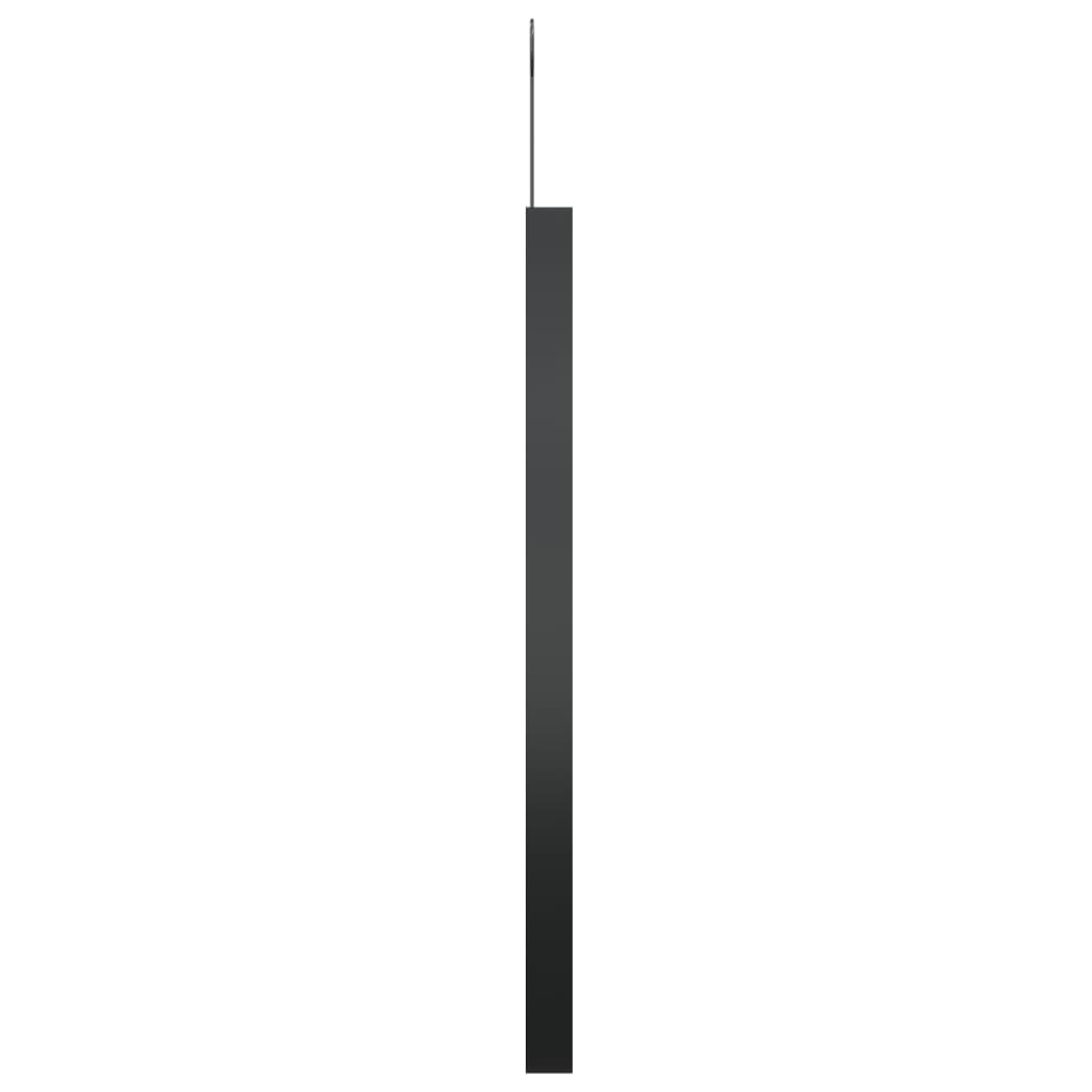 vidaXL Lustro ścienne z zawieszką, czarne, 50 cm