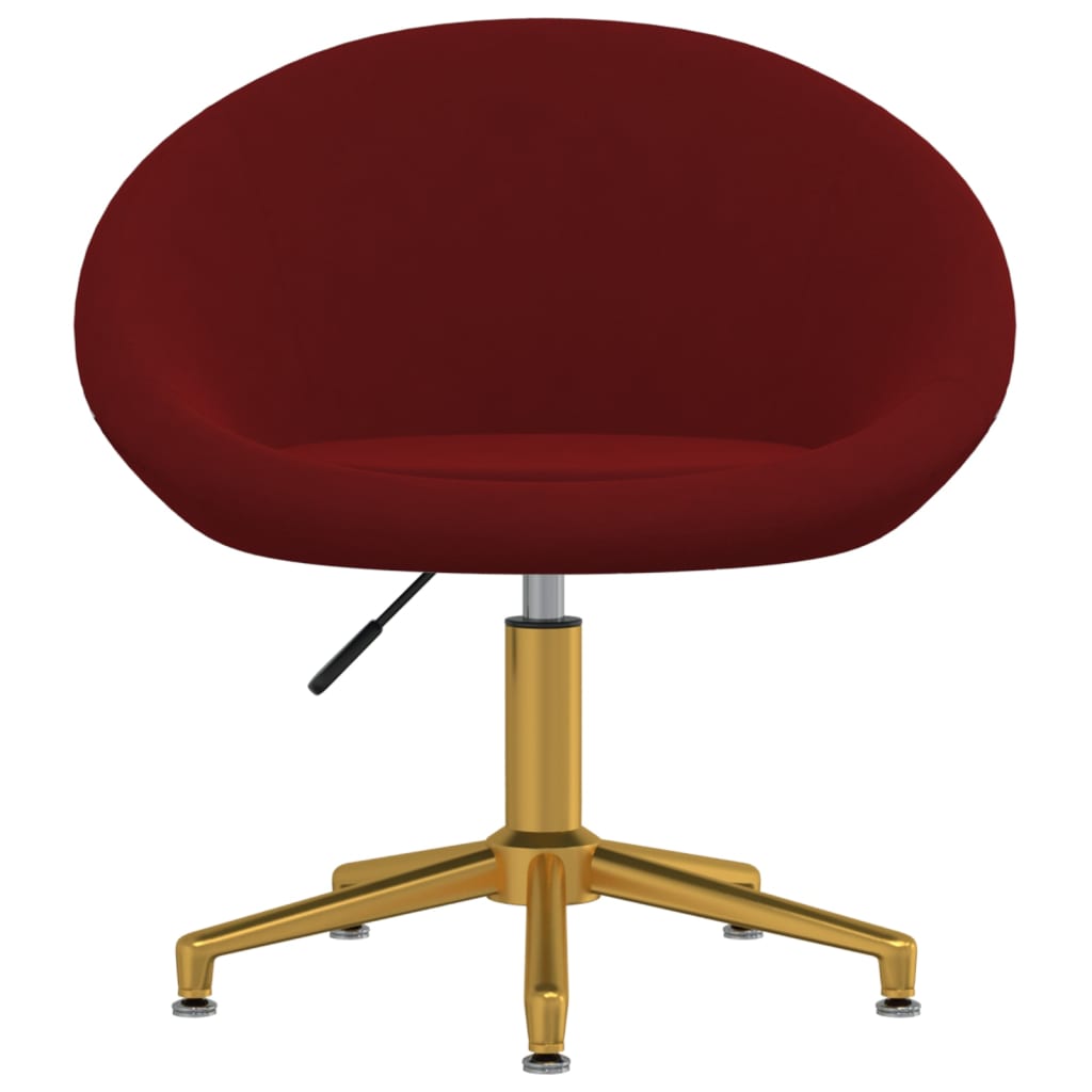 vidaXL Krzesła stołowe, 2 szt., winna czerwień, aksamitne