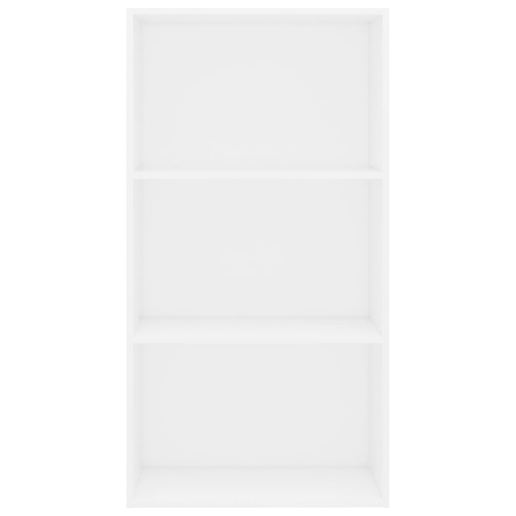 vidaXL 3-poziomowy regał na książki, biały, 60 x 30 x 114 cm