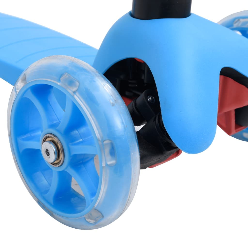 vidaXL 3-kołowa hulajnoga z regulacją kierownicy aluminiowa niebieska