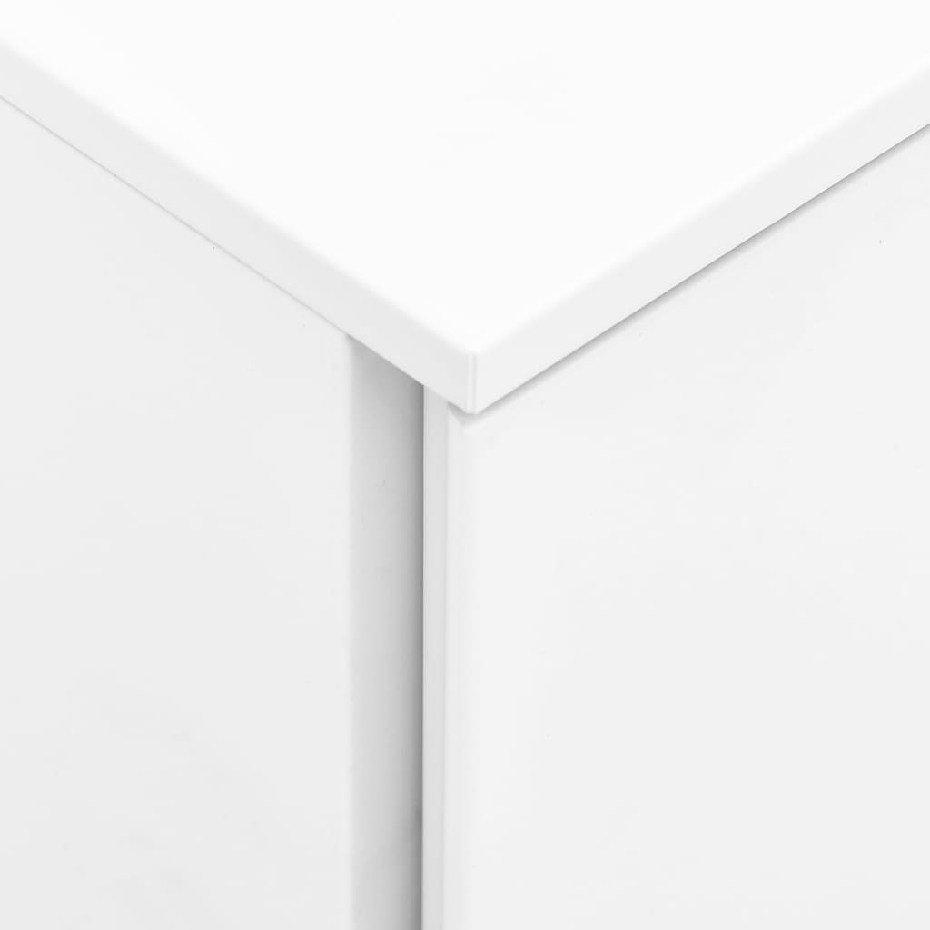 vidaXL Mobilna szafka kartotekowa, biała, 39x45x67 cm, stalowa