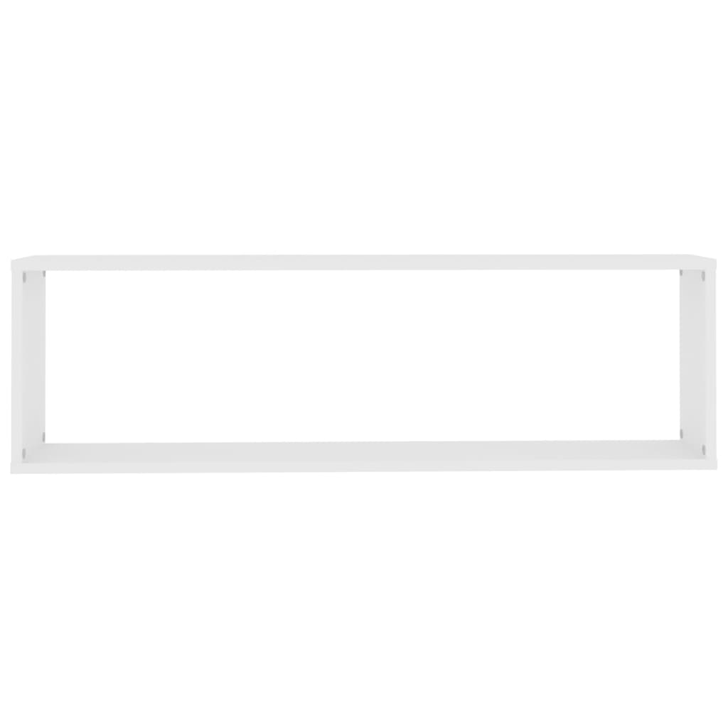 vidaXL Półki ścienne kostki, 2 szt., białe, 100x15x30 cm