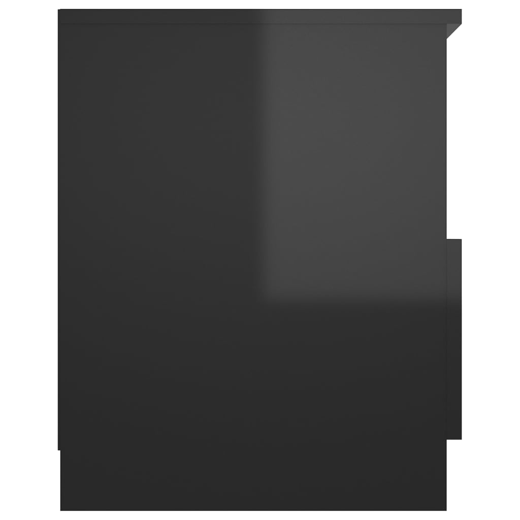 vidaXL Szafka nocna, czarna, wysoki połysk, 40x40x50 cm, płyta wiórowa
