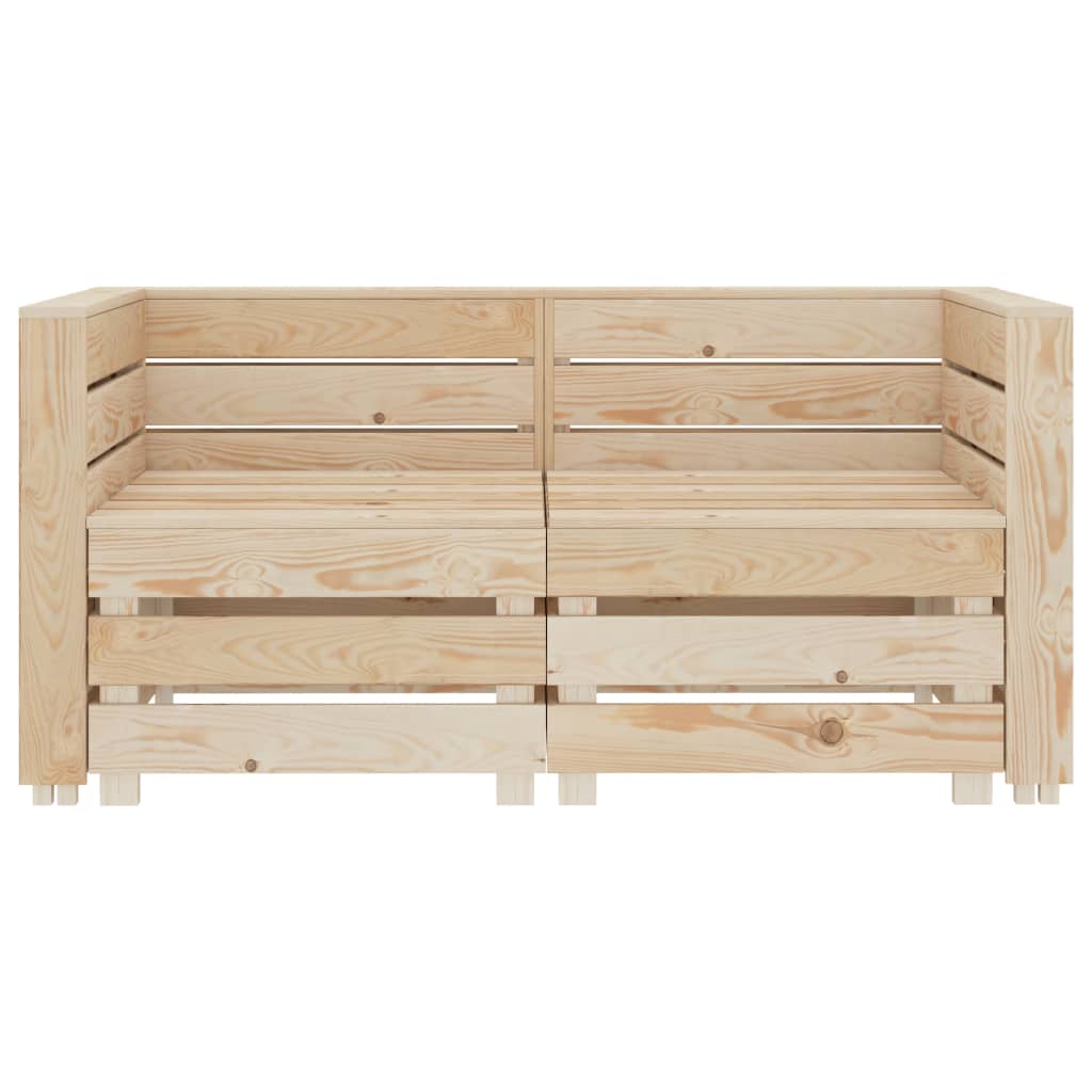 vidaXL Ogrodowa sofa 2-osobowa z palet, drewniana