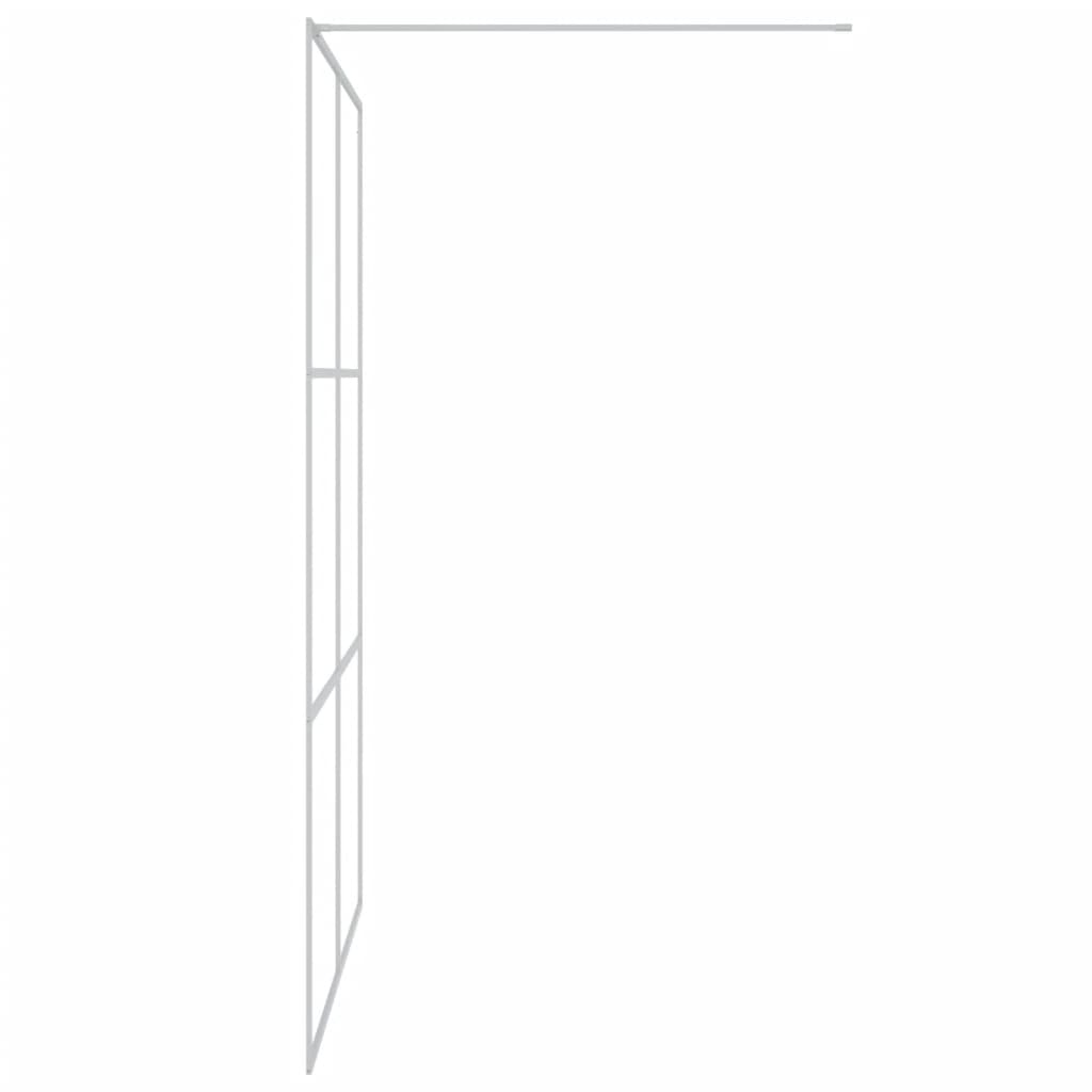 vidaXL Ścianka prysznicowa srebrna, 140x195 cm przezroczyste szkło ESG