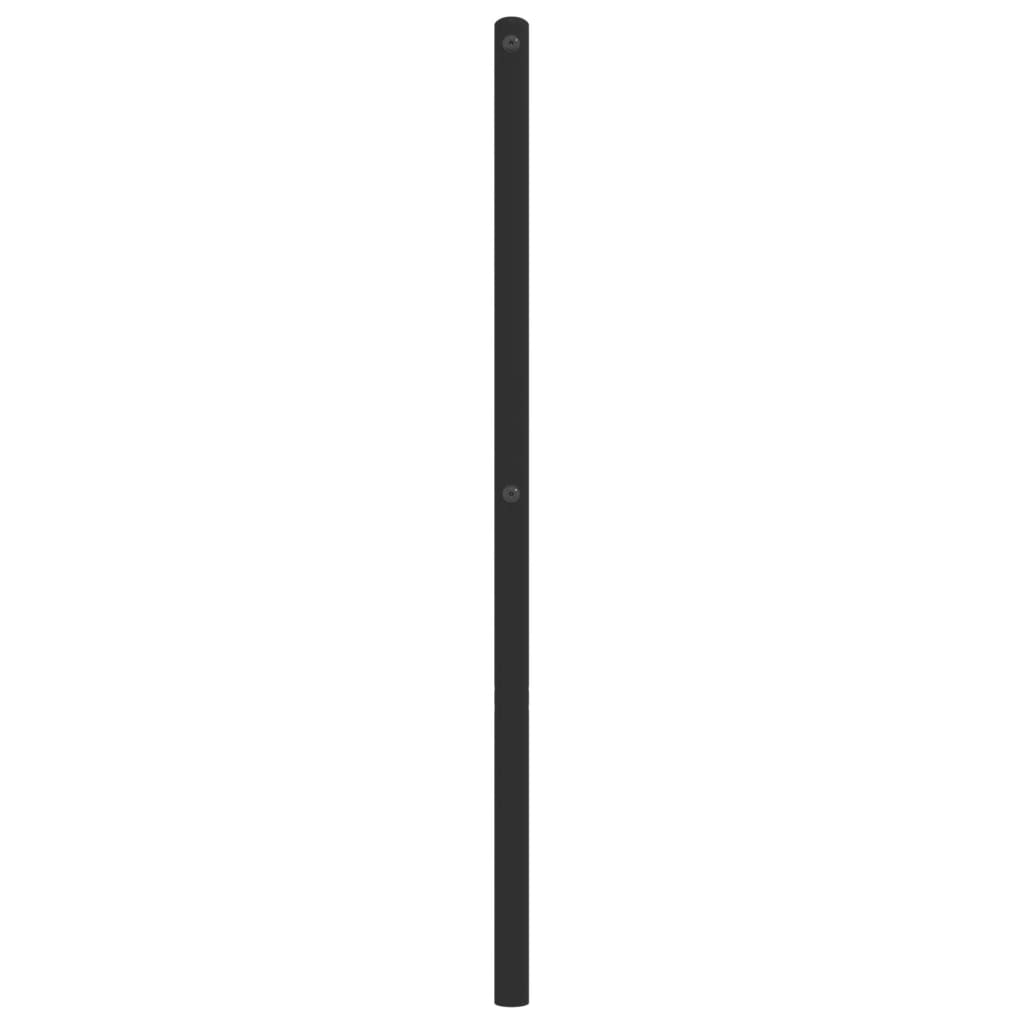 vidaXL Metalowe wezgłowie, czarne, 90 cm