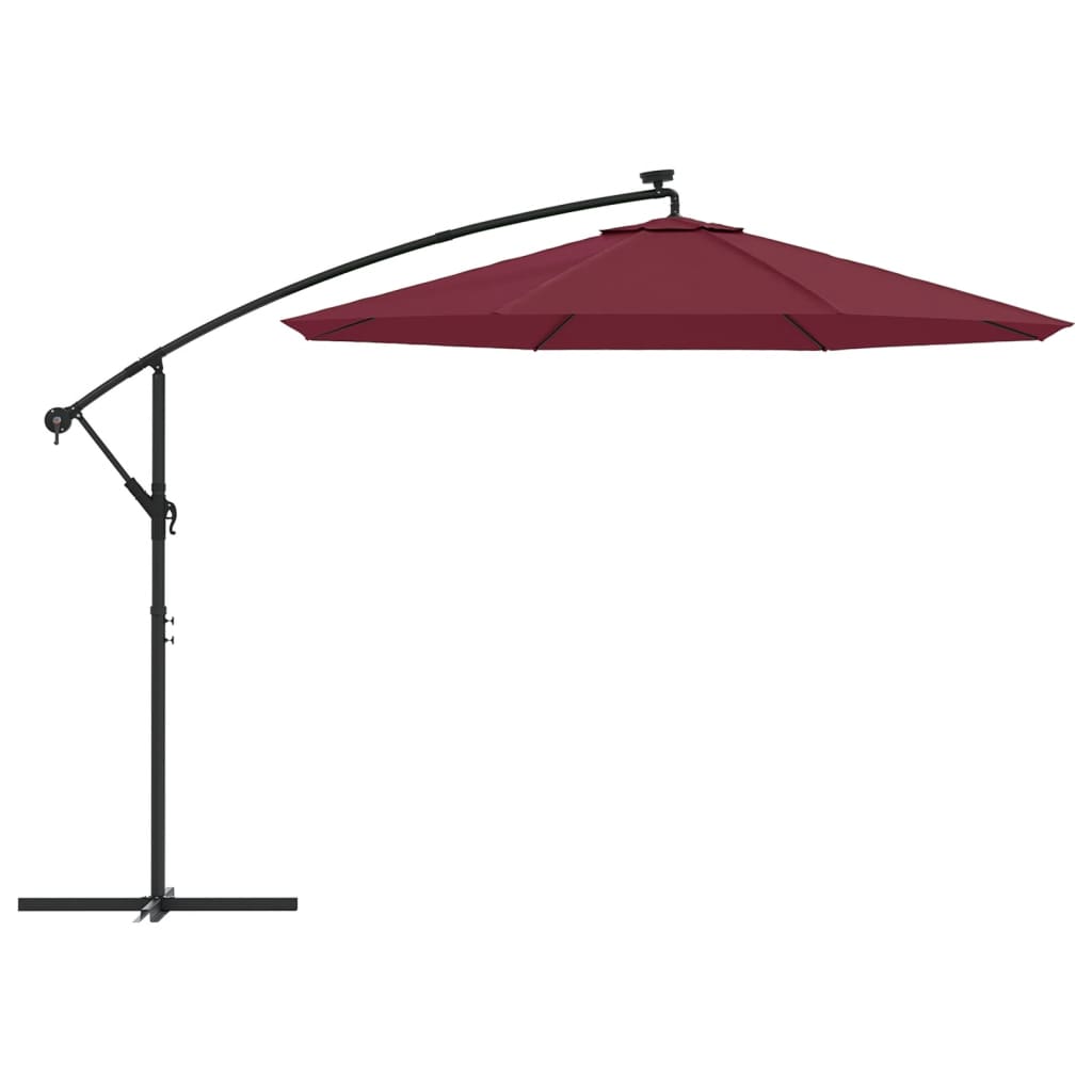 vidaXL Zamienne pokrycie parasola ogrodowego, bordo, 300 cm