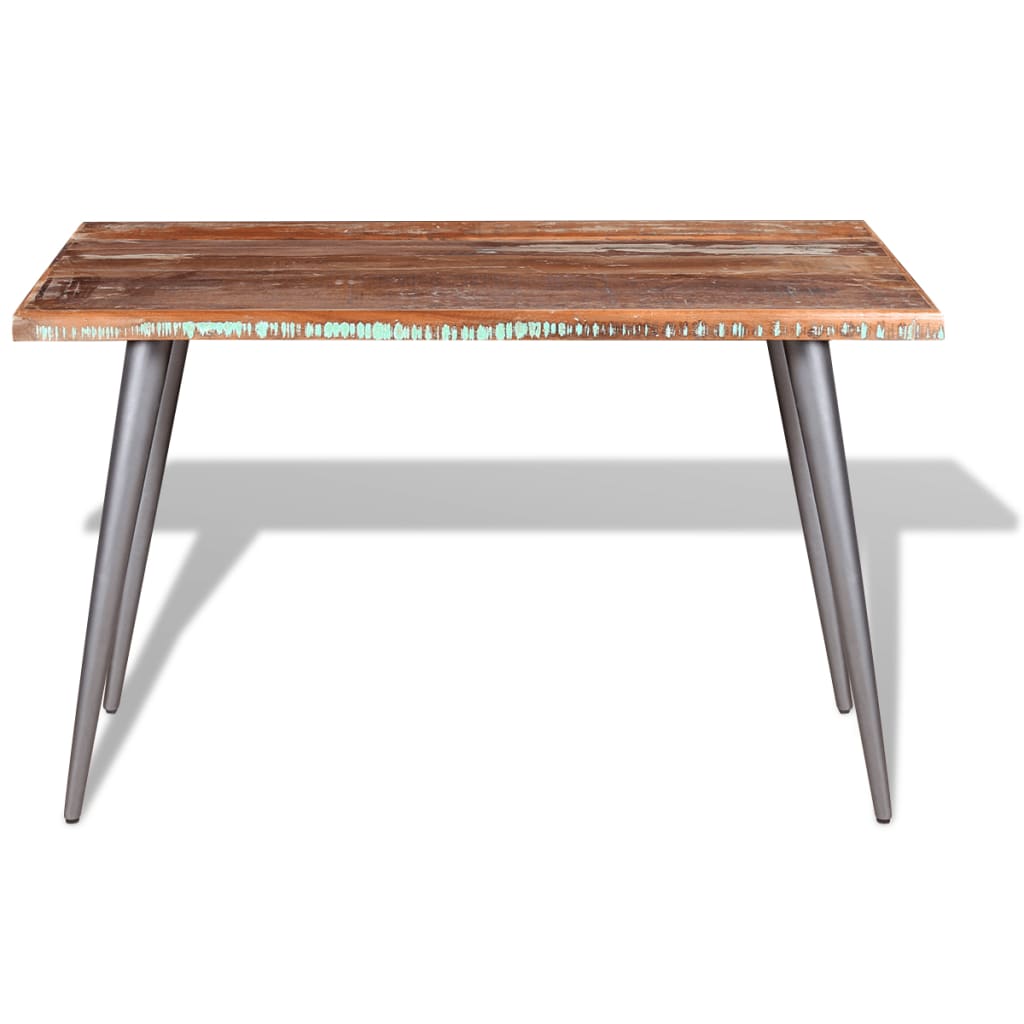 vidaXL Stół do jadalni z litego drewna odzyskanego, 120x60x76 cm