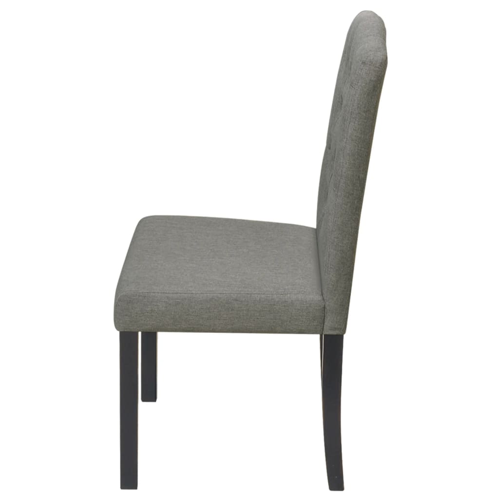 vidaXL Krzesła stołowe, 6 szt., szare, tkanina