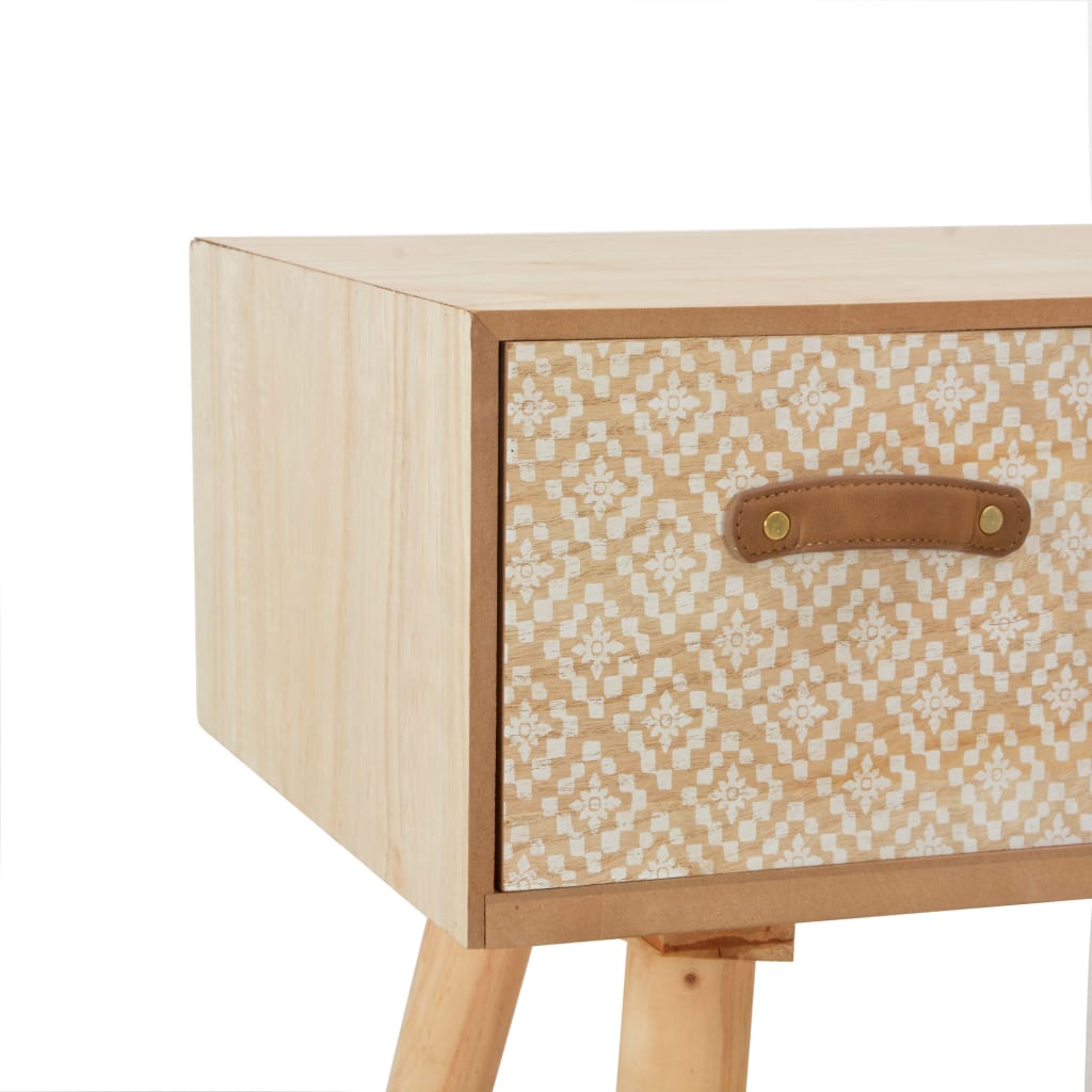 vidaXL Stolik konsola z 4 szufladami, 110x30x75 cm, drewno sosnowe
