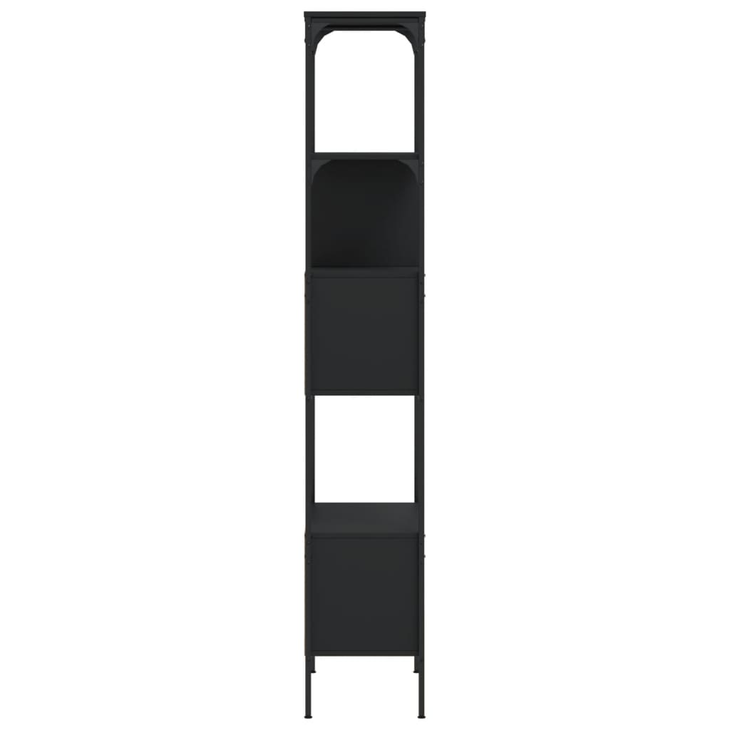 vidaXL 5-poziomowy regał na książki, czarny, 76x33x188,5 cm