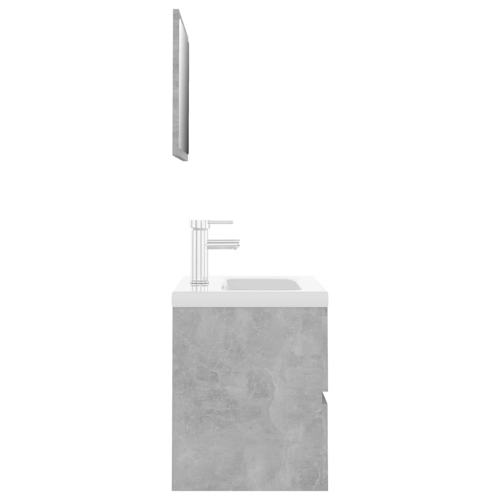 vidaXL Zestaw mebli łazienkowych, szarość betonu, płyta wiórowa