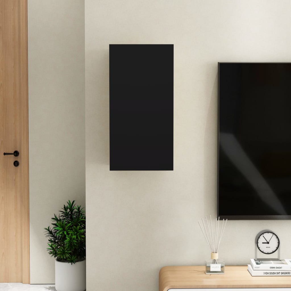 vidaXL Szafka telewizyjna, czarna, 30,5x30x60 cm, płyta wiórowa