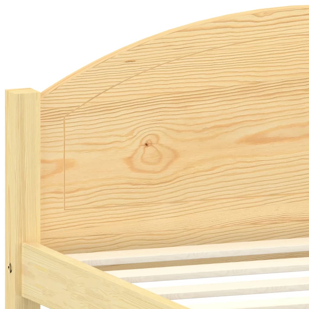 vidaXL Rama łóżka, lite drewno sosnowe, 90 x 200 cm