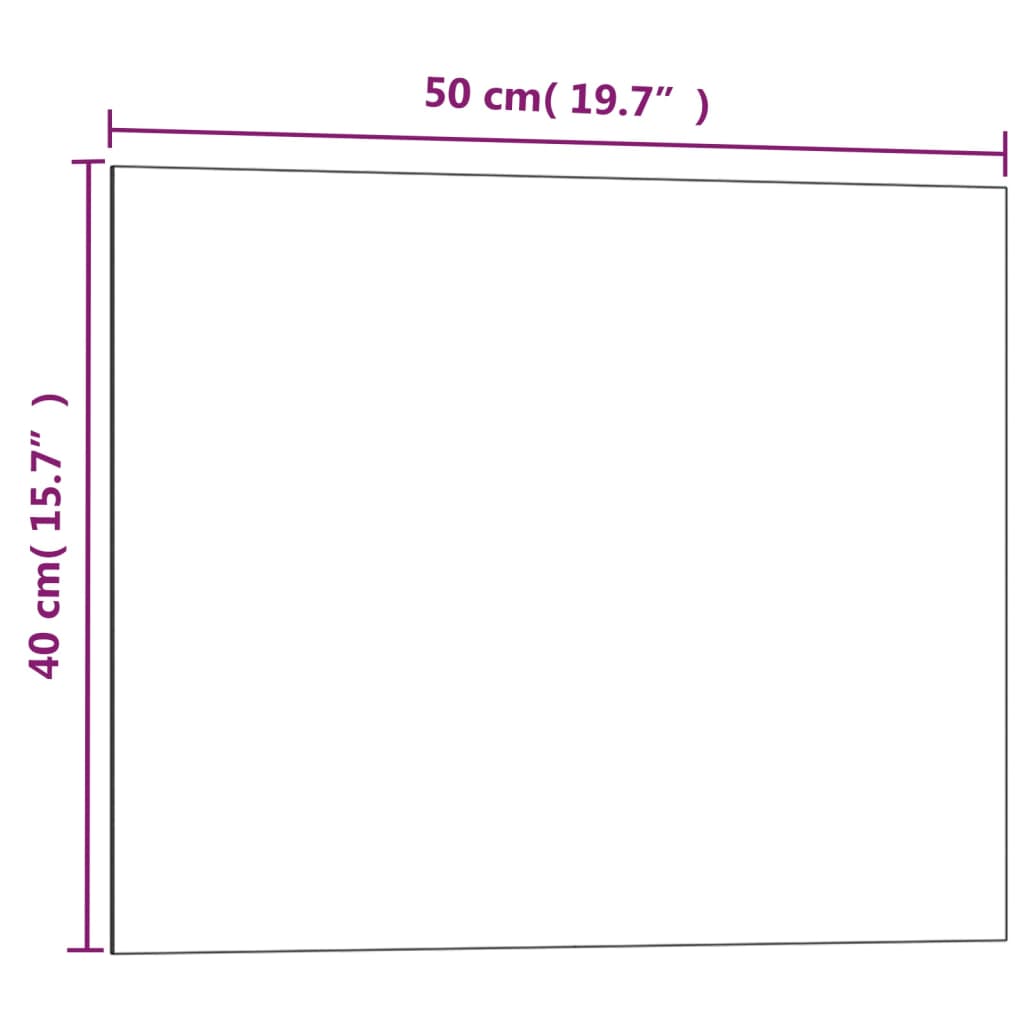 vidaXL Ścienna tablica magnetyczna, czarna, 50x40 cm, szkło hartowane