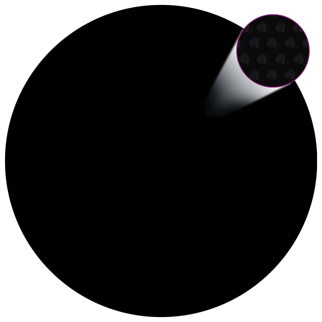 vidaXL Pokrywa na basen, czarna, 250 cm, PE