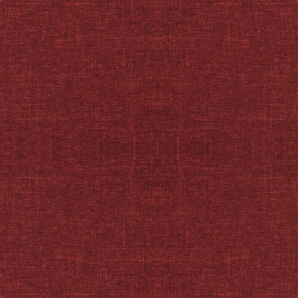 vidaXL Obrotowe krzesło biurowe, winna czerwień, obite tkaniną