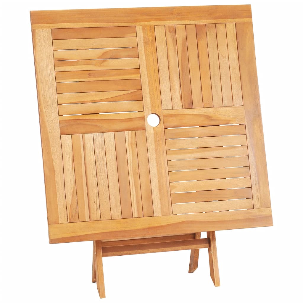 vidaXL Składany stolik ogrodowy, 85x85x76 cm, lite drewno tekowe