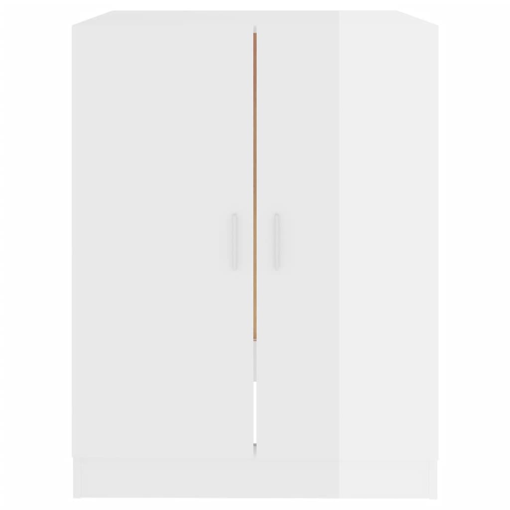 vidaXL Szafka na pralkę, wysoki połysk, biała, 71x71,5x91,5 cm