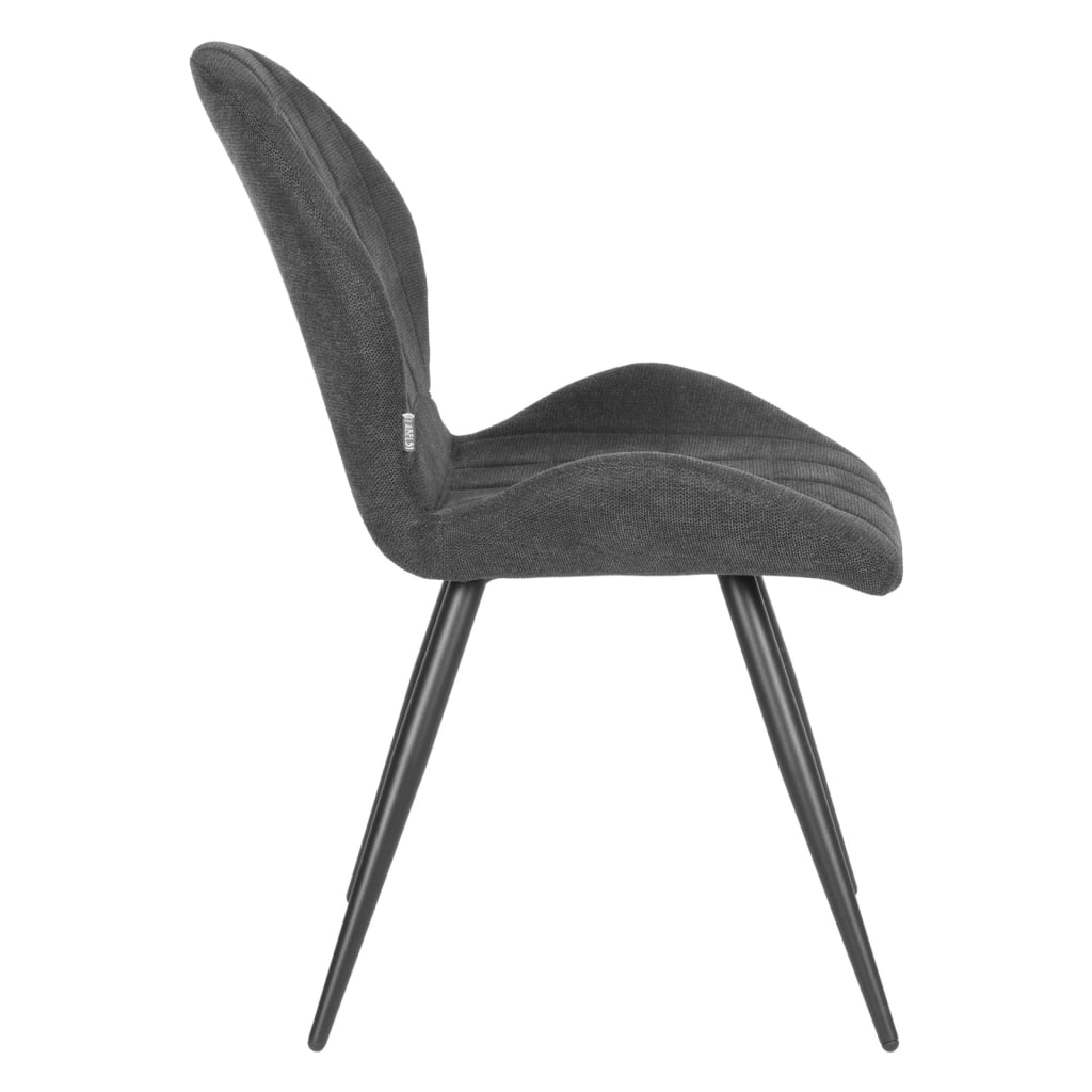 LABEL51 Krzesła stołowe Sil, 2 szt., 51x64x87 cm, antracytowe