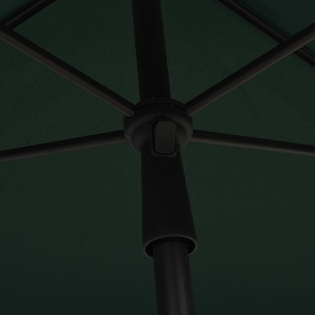 vidaXL Parasol ogrodowy na słupku, 210x140 cm, zielony