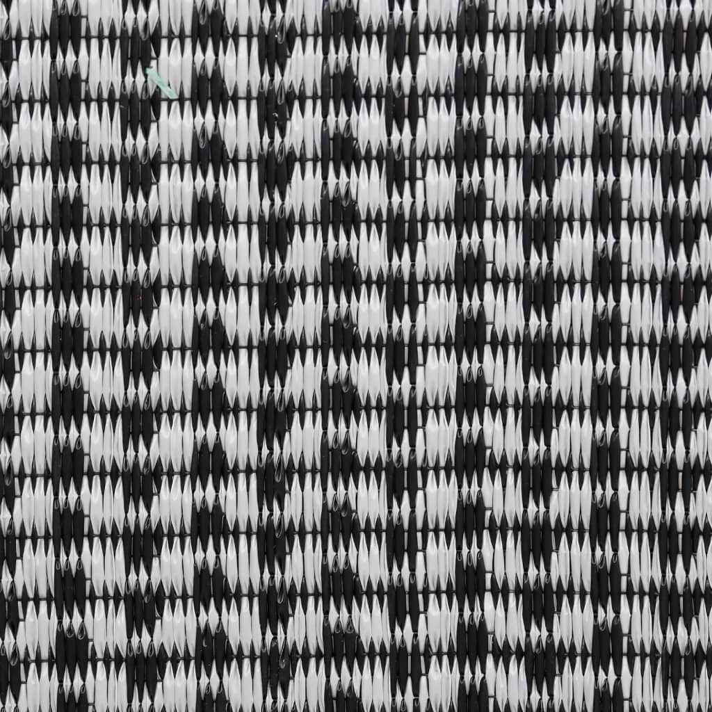 vidaXL Dywan zewnętrzny, czarny, 140 x 200 cm, PP