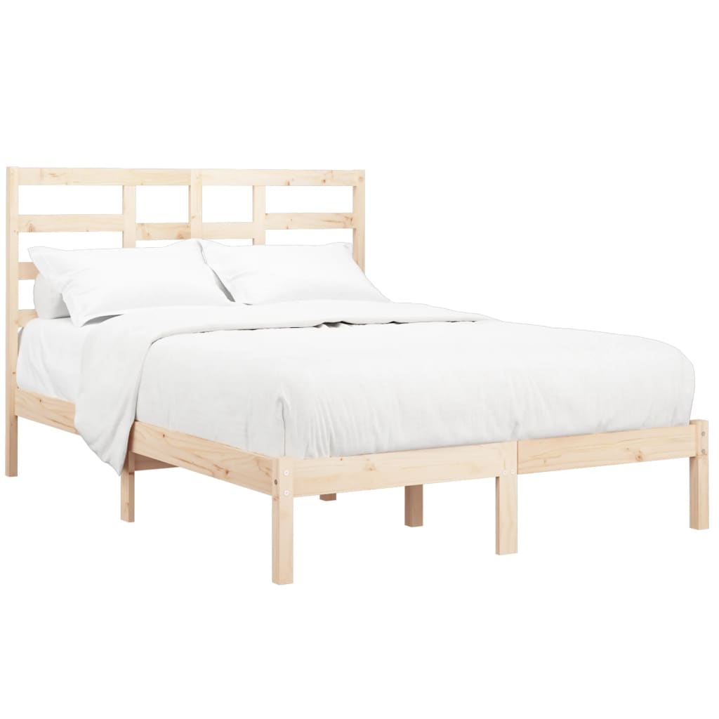 vidaXL Rama łóżka, lite drewno, 120x200 cm