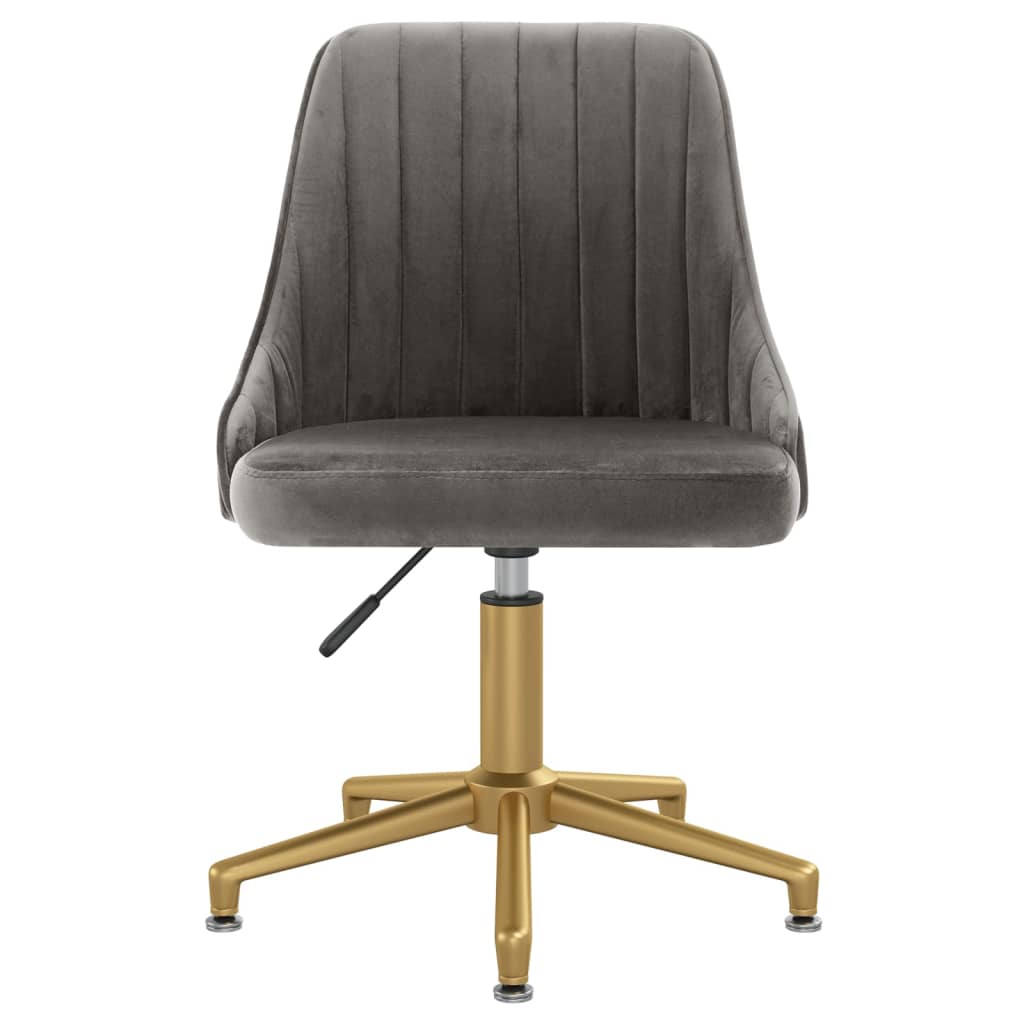 vidaXL Obrotowe krzesło biurowe, ciemnoszare, obite aksamitem