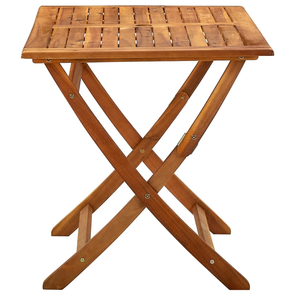 vidaXL Składany stół ogrodowy, 120 x 70 x 75 cm, lite drewno akacjowe