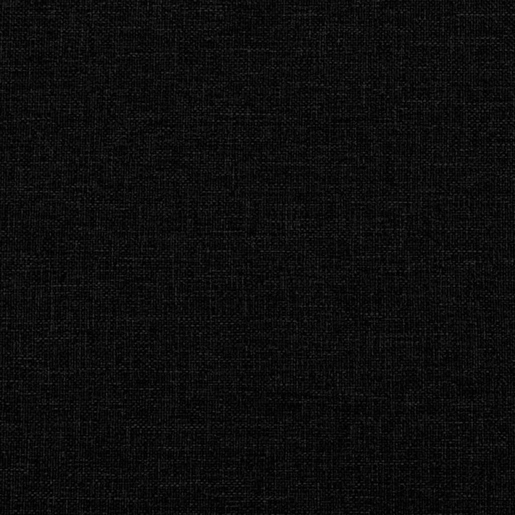 vidaXL Rozkładana kanapa, czarna, tapicerowana tkaniną
